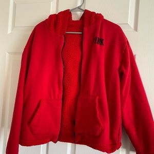 PINK Victoria Secret reversible fleece jacket